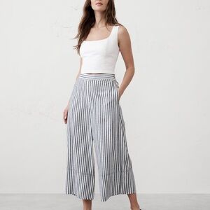 Banana Republic Factory Navy and White Wide-Leg Pants
